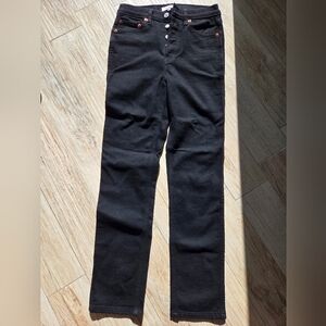 Re/Done Black High-Rise Jeans – Size 27
